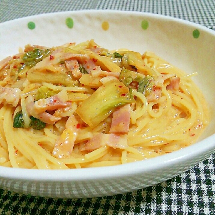 こってり濃厚♡キムチーズパスタ